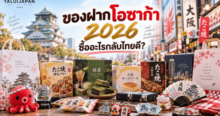 ของฝากโอซาก้า 2026 ซื้ออะไรกลับไทยดี? รวมขนมดังและพิกัดซื้อก่อนกลับ